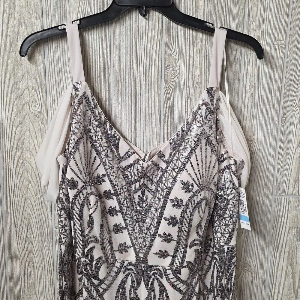 R&M Richards Graceful Mesh Beaded Gown Maxi Formal Dress Women Plus Size 20W NWT - Picture 4 of 13
